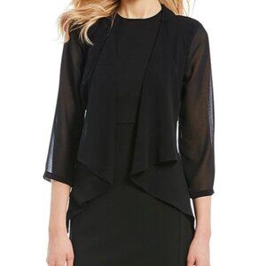 Calvin Klein Cascading Chiffon Cardigan Shrug Top NWT